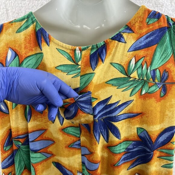 3X Tropical Sleeveless Summer Dress Comfy Flowy Vacation By Classic Elements - Picture 4 of 10